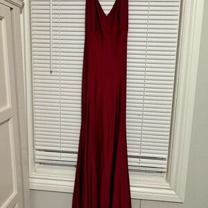 Fashion Nova Deep Red Maxi Dress
